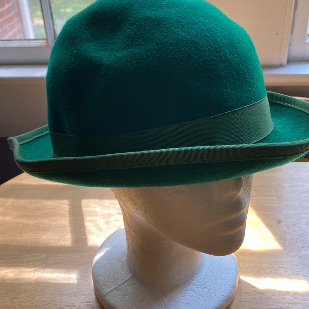 Derby Green vintage wool Xlarge hat pre-owned - Picture 4 of 11